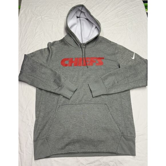 Nike Kansas City Chiefs Hoodie Pullover Mens Size Large Gray - Picture 1 of 8